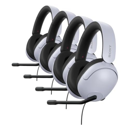 Image of Sony INZONE H3 Wired Gaming Headphones with Mic, PS5 Headphones, Over-Ear, Personalized 360 Spatial Sound, Discord Certified MDR-G300 (White) One Size (Pack of 4)