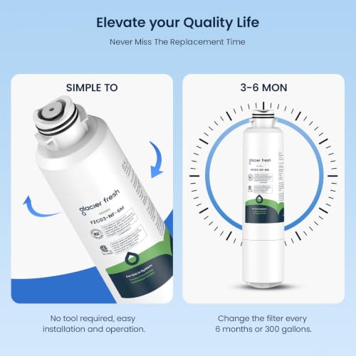 Image of GLACIER FRESH New Upgraded Elarisey Filtration Technology, Replacement Filter Replacement for C03 Coolon Countertop Cold Water Purifier (1-Pack)