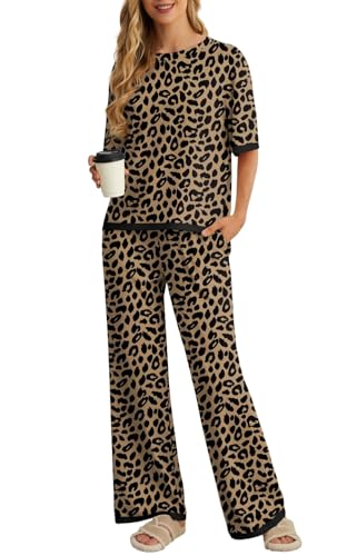 Tessuto morbido e traspirante: il pigiama da donna è realizzato in tessuto leggero, offre una sensazione morbida e traspirante, perfetto per indumenti da notte estivi e loungewear. Il materiale è elastico per un maggiore comfort durante il sonno o il relax