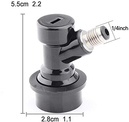 Ball Lock Disconnect vloeibaar gasspender-aansluiting drankvaten Corny Kegs biervat met weerhaak/schroefdraad 1/4" barware-vervanging (Liquid Barb) - Image 3