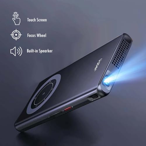YABER Pico T1 Mini Pocket Projector with WiFi and Bluetooth, with Power Bank 0.52" Ultra-Thin, 1080P Support Built-in Speaker, Compatible w... - Image 2