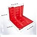 L-Shaped Flood Prevention Barrier, 2-Pack Spliceable Water Baffle for Garage, Warehouse, Supermarkets, Easy to Assemble, Red Plastic Water Stopper Board, Anti-Slip, 52.8x68x70.5cm