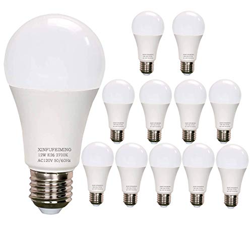LED Bulbs 12Pack 100 Watt Equivalent LED Bulbs, 3000K Warm White, No Flicker E26 Edison Medium Screw Base Bulbs 1380Lumens, Non Dimmable Warm White A19 LED Light Bulbs LED Bulbs 12Pack 100 Watt Equivalent LED Bulbs, 3000K Warm White, No Flicker E26 Edison Medium Screw Base Bulbs 1380Lumens, Non Dimmable Warm White A19 LED Light Bulbs