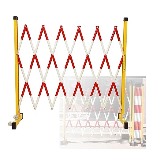 ABNNHK Barricada metálica Plegable y Extensible, Valla de tráfico, Valla Flexible, Barrera móvil