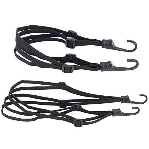 Dantolo 2 Piezas Correa de Casco, Pulpos Elasticos Transporte, Cuerdas elásticas con Ganchos, solución de Equipaje para Motocicleta, Casco de Bicicleta, Equipaje, Remolque, Carga (60-110 cm) Cover