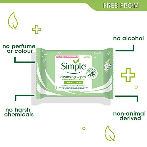 Image of Simple Kind To Skin Micellar Cleansing Wipes, 25 Pieces And Simple Kind To Skin Cleansing Facial Wipes, 25 Pieces