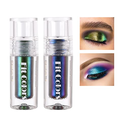 Susikeki Liquid Glitter Eyeshadow,Chameleon Multichrome Metallic Shimmer Eye Shadows For Bold Smokey Makeup Looks,Long Lasting,Quick Drying,Opaque,Sparkling Korean Makeup Kits(#3 & #4) #TOP25