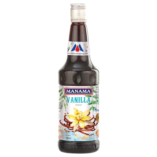 Image of Manama Vanilla Syrup | Fruit Mixer for Mocktails, Cocktails, Drinks, Juices, Beverages | Non Alcoholic Mix 750ML Bottle
