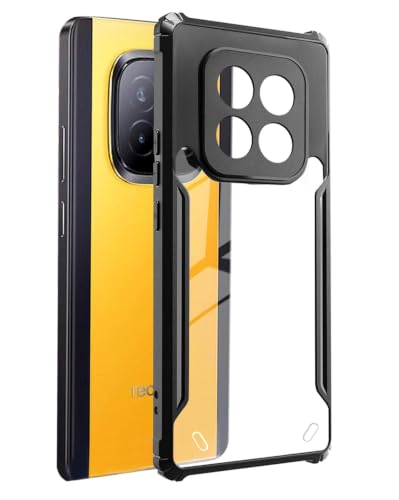 Image of SPAZY CASE Transparent Shockproof Back Cover for Realme Narzo 70 Turbo | Clear Case with Air Cushion Corners | Scratch Resistant Hard Back | Camera & Screen Protection