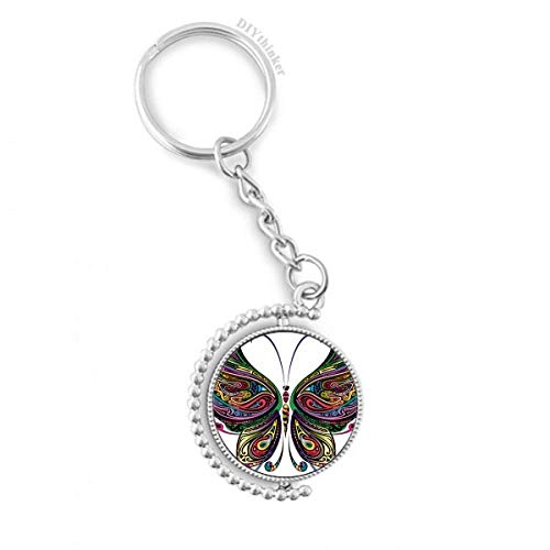 Llavero con alas giratorias de mariposa de colores para tus llaves