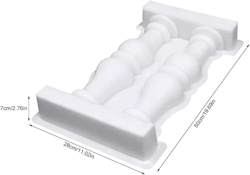 Miniatura 2 de LAAAZY Molde de valla de hormigón para balcón, molde de valla adecuado para concreto, molde de valla de cemento fácil de usar para bricolaje, hogar,