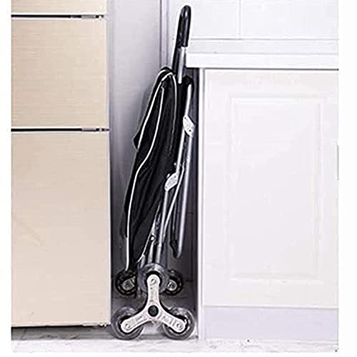 COUYY Trolley faltsam einkaufen Trolley, schwarz 40l hohe kapazität Shopping Trolley Tasche alte Mann supermarkt leichte… – Bild 5