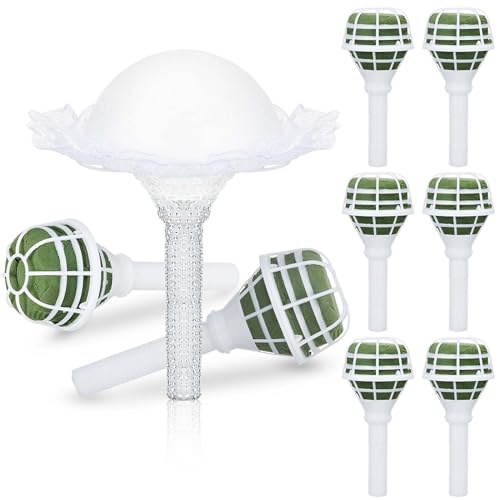 Thyle 7 Pcs Flower Bouquet Holder Foam Floral Handle Wedding Supplies Bridal Bouquet Kit for Wedding Flower DIY Floral Arrangements Decoration by Thyle - Used condition - US$20.34