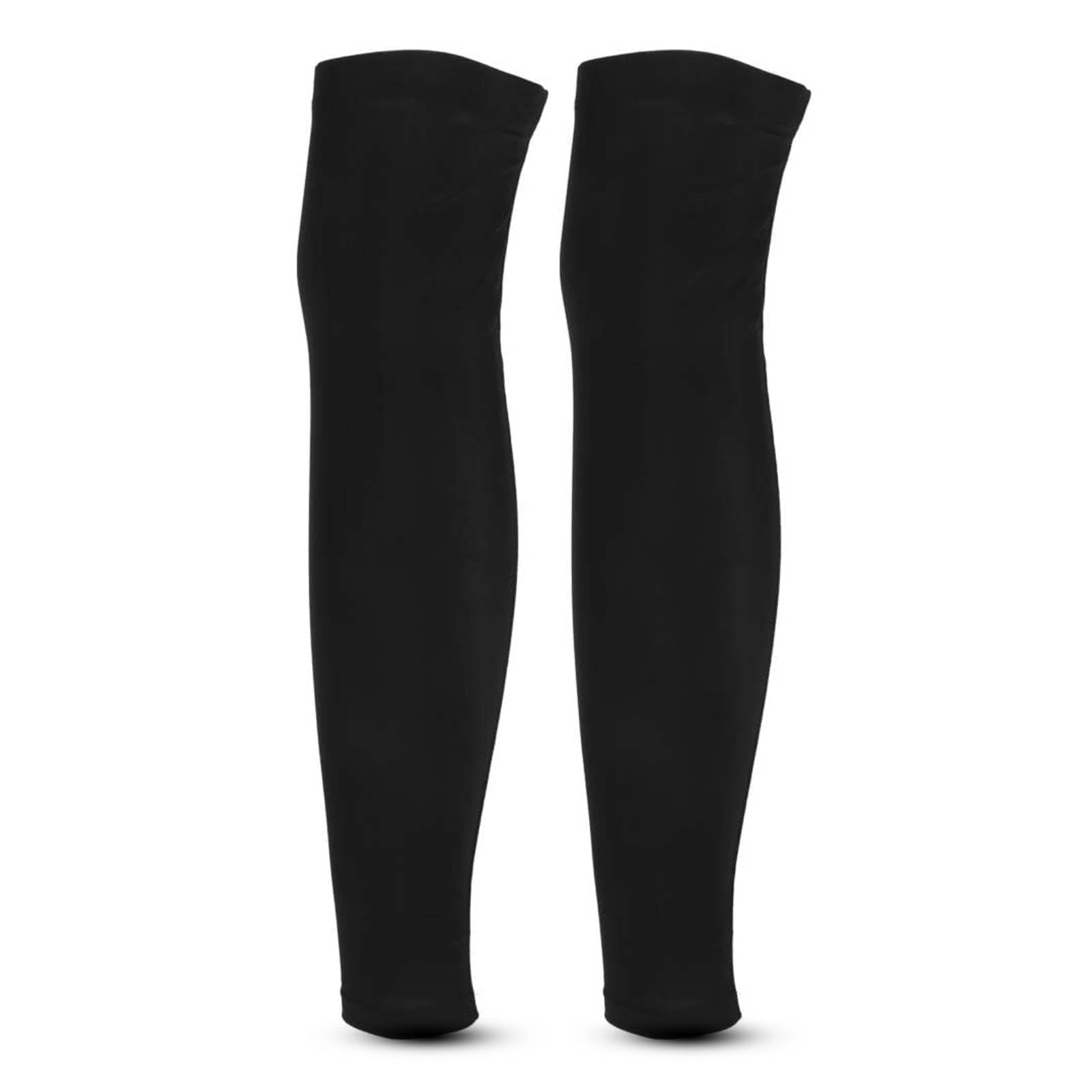 Agatige Manicotti Gambe Estate, 1 Paio Manicotti a Compressione a Gamba Intera Manica di Gamba da Basket Unisex Manica delle Gambe a Compressione per Sport all'aperto(Nero)