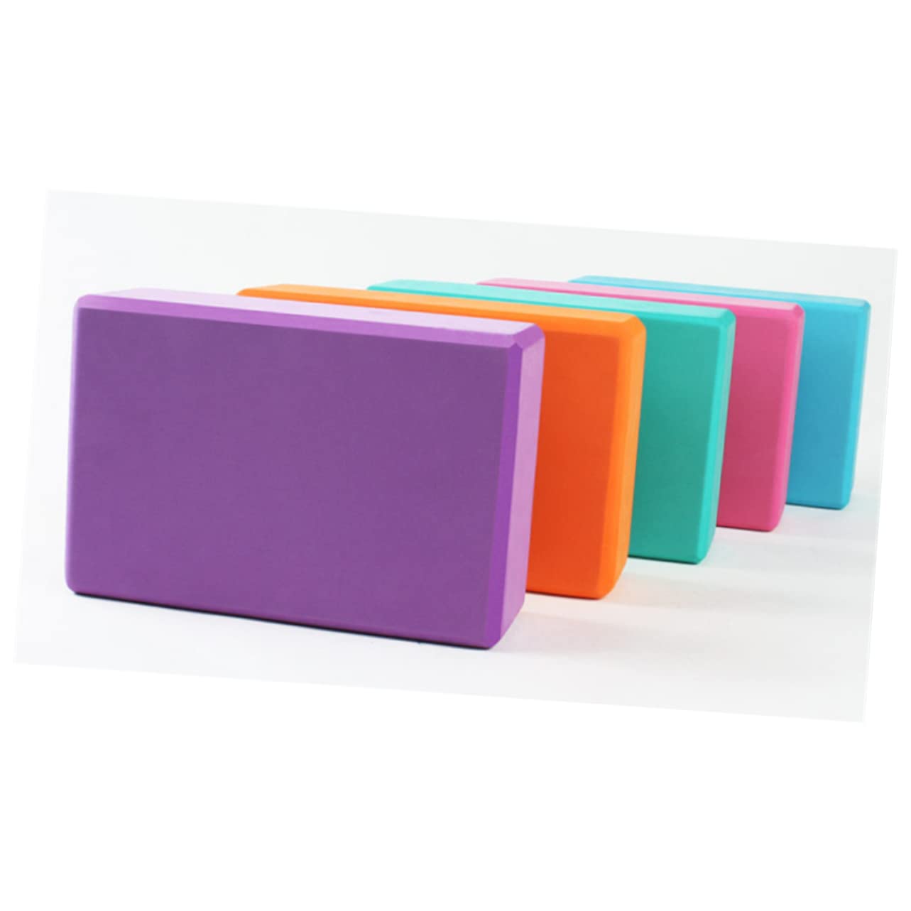 HOLIDYOYO Yoga Blocks High Density Eva Bricks Green Exercise Aid for Stretching Balance Flexibility Durable Non Slip Yoga Props for Fitness Workouts