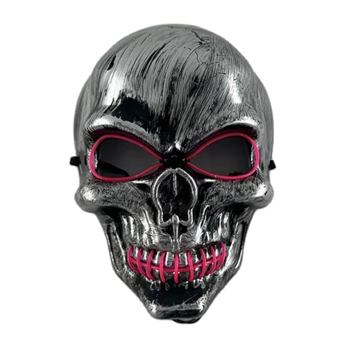 GMBYLBY Máscara LED multiusos con bordes suaves, luz rave de Halloween, ideal para festivales y actuaciones, para iluminar fiestas de terror