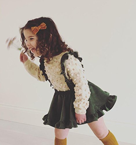 Image of Specialcal Baby Girls Velvet Suspender Skirt Infant Toddler Ruffled Casual Strap Sundress Summer Outfit Clothes