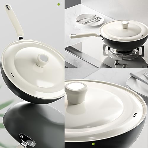 Wok de hierro sin recubrimiento, 28 cm, fondo plano miniatura 3