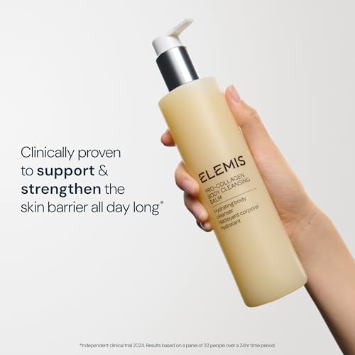 Image of ELEMIS Pro-Collagen Body Cleansing Balm, 24-Hour Hydrating 3-in-1 Body Wash, Deeply Cleanses, Nourishes & Strengthens Skin Barrier, With Padina Pavonica & British Botanical Oils