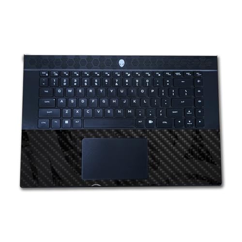 Image of Carbon Fiber Laptop Skin Compatible with Alienware M16 R2 (2024) - Orange Tag - Premium 3M Vinyl Protective Wrap Decal Cover - Easy to Apply | Crafted in The USA by MightySkins