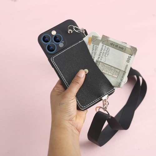 Image of Peeperly Back Cover Case for iPhone 14 Pro Max Scratch Resistant Anti-Slip TPU Shockproof Protective Durable Butterfly Lock Case for Girls & Women(Black)