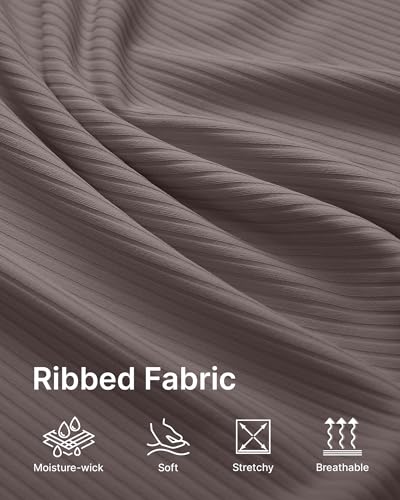 G4Free Workout Tank Tops for Women Slim Fitted Racerback Ribbed Athletic Gym Yoga Tanks Summer Casual3