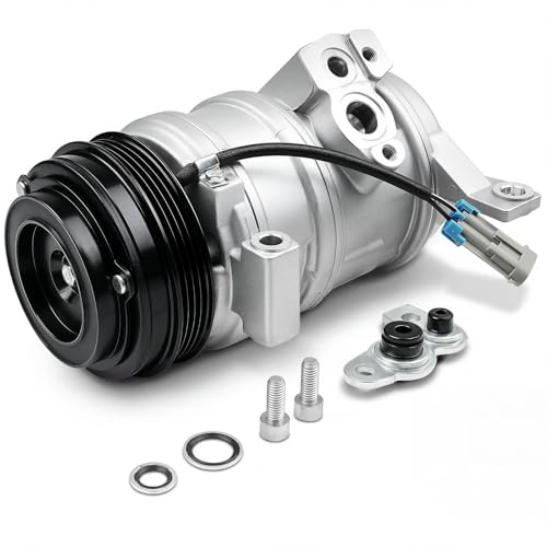 AC Compressor Compatible with 2000-2013 Chevy Silverado Suburban 1500 2500 Tahoe GMC Yukon XL 1500 2500 5.3L 4.8L 2 Mounting Holes Replaces CO 29002C