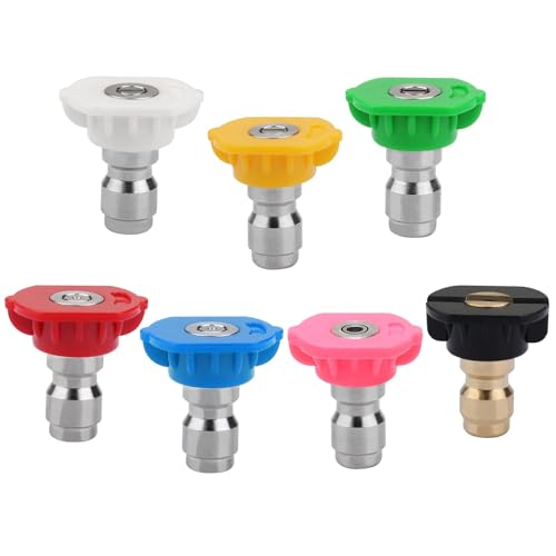 7 Pezzi Adattatore per Idropulitrice ad Alta Pressione, Ugelli a Connessione Rapida da 1/4 Sono Utilizzati Principalmente per la Pulizia Dell'auto e Il Giardinaggio