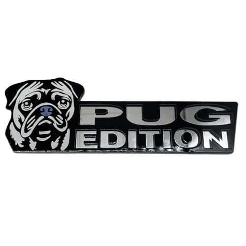 Image of Car Emblem: Dog Car Badge Laser Cutting Emblem Cool Decals Trucks German Shepherd Badge Corgi Edition Doodle Golden Retriever Vehicles Dachshund Addition Rottweiler (Pug)