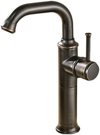 Lcoaung Rotating black and bronze washbasin table basin hot and cold water heightening black faucet