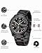 Imagen de MEGALITH Reloj Hombre Acero Inoxidable: Impermeable Analogico Cronógrafo Negro Reloj con Luminosa Fecha