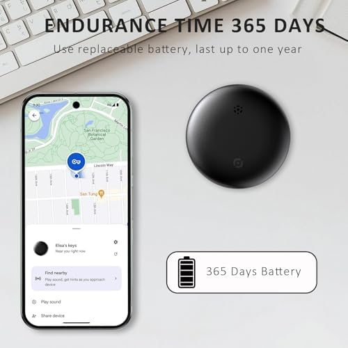 Android Tracker Tag Work with Google Find My Device (Android Only), No Monthly Fee Cat Tracker with Cats Collars - Location & Anti-Lost, Bluetooth Smart Tracker Tag Item Finders