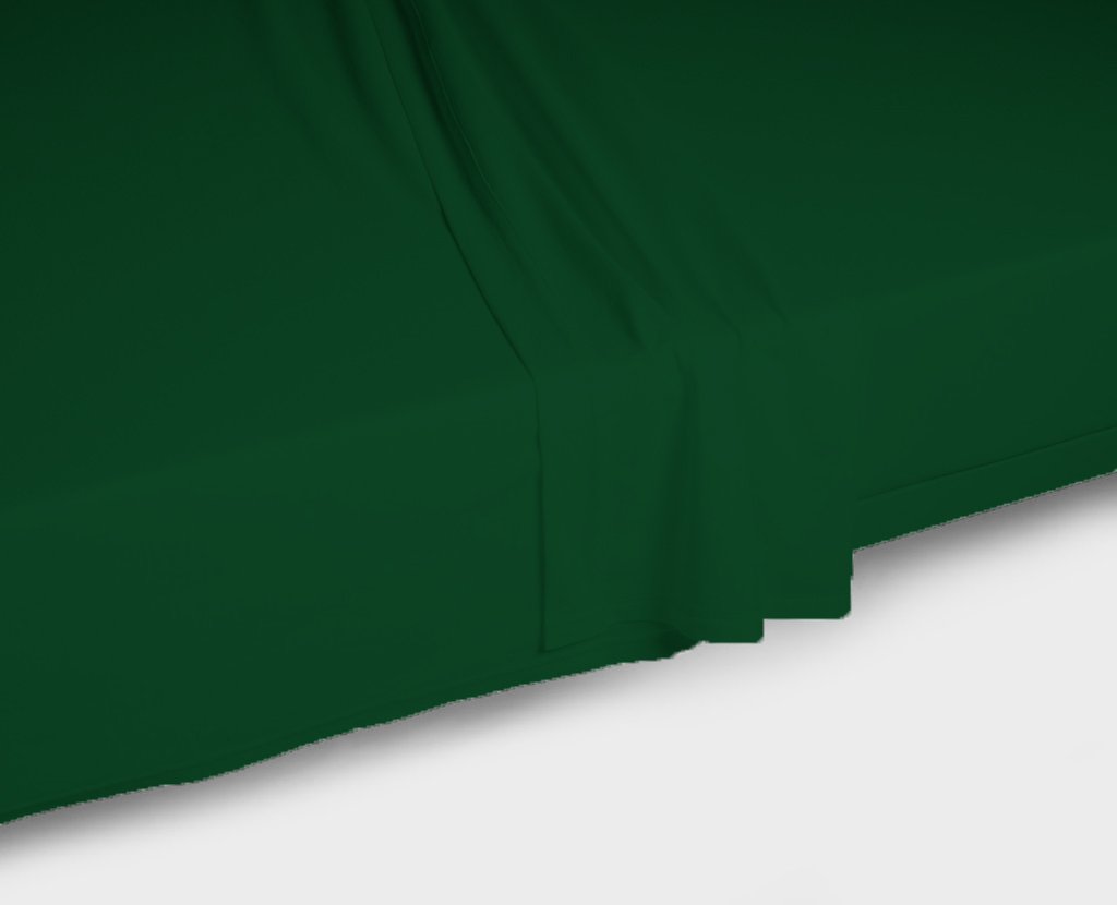 EGYPTO Non Iron Plain Dye Flat Sheet | 180 Thread Count (Kingsize Bed, Green)