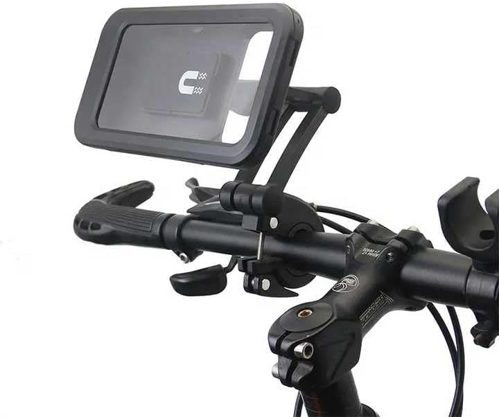 Image of CERLINK Waterproof Bike Mobile Holder for Bicycle & Motorcycle | 360 Rotatable Touch Screen Phone Mount | Shockproof Adjustable Handlebar Stand | Fits 4.7-6.7 Inch Smartphones