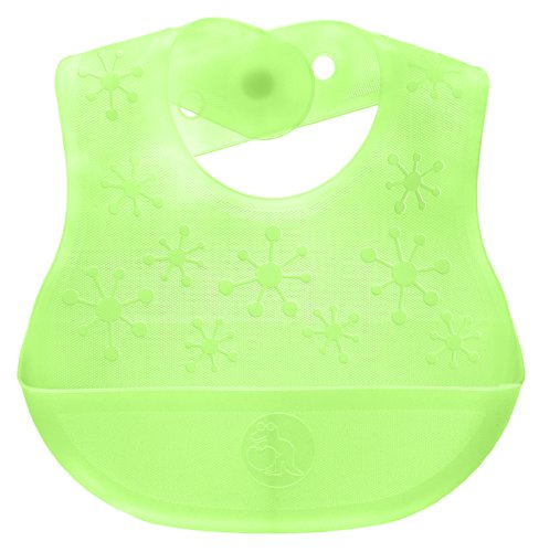 ティーレックス 安心シリコーンエプロン スマートビブ 軽くてやわらか 首まわり3段調節 透明感が美しいクリスタル グリーン