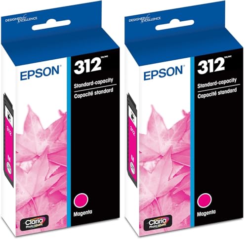 Image of Epson T312 Claria Photo HD -Ink Standard Capacity Magenta -Cartridge (T312320-S) for Select Expression Photo Printers (Pack of 2)