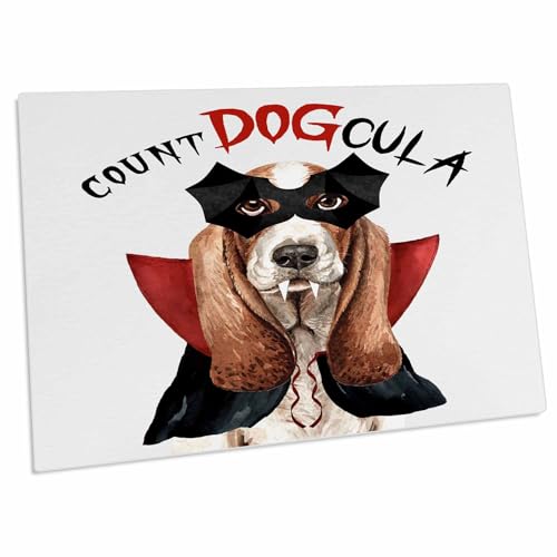 3dRose Funny Basset Hound Count DOGcula Desk Pad miniatura 1