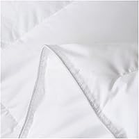 Vista 7 de Edredón de plumón de gansopato para invierno y verano, funda de algodón blanco, edredón grueso, tamaño King Queen
