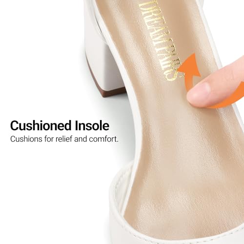 Image of DREAM PAIRS ANNEE Pointed Toe Low Chunky Heels Pump Shoes