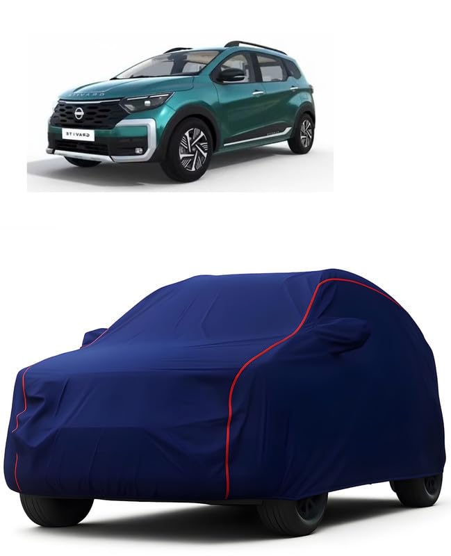 Waterproof Car Cover for Nissan GRAVITE with Mirror Pockets (for All Nissan GRAVITE Models) Heavy-Duty Belt & Buckle Lock Triple Stitching, & Elastic Edges All Weather Protection-image-22