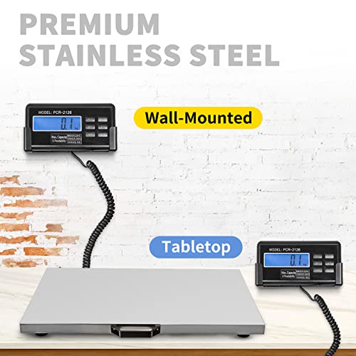 Happybuy 1100Lbs x 0.2Lbs Digital Livestock Scale Large Pet Vet Scale Stainless Steel Platform Electronic Postal Shipping Scale Heavy Duty Large Dog Hog Sheep Goat Pig Sheep Scale