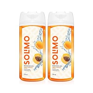 Amazon Brand – Solimo Shower Gel, Sweet Apricot – 250 ml (Pack of 2)