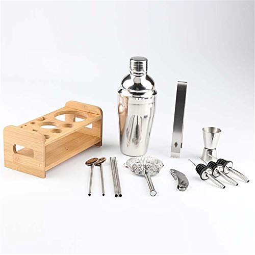 Set de coctelera 12 piezas de acero inoxidable miniatura 2