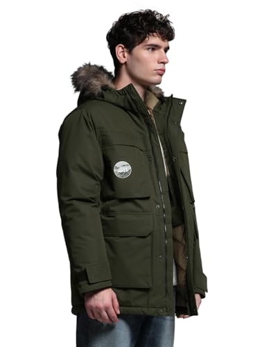 Image of JACK & JONES Men's Polyester Standard Length A-Line Coat