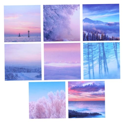 FUNNETOYU 風景シリーズ付箋冊 シンプルデザイン メモ帳 強粘着 携帯便利 オフィス 学校 自宅用 ダイアリー対応