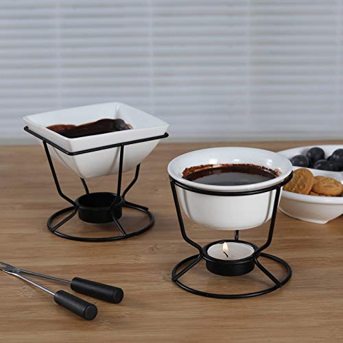 Cheese Fondue Pot Chocolate Warmer Fondue Set Fondue Sets for Home Garden Round