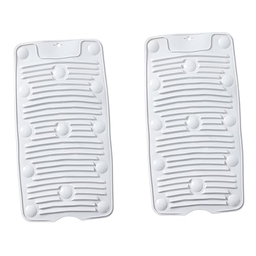 WATIIFUFU 2個 洗濯板 携帯用ランドリーマット 洗濯物干しマット マニュアル服 洋服リンガー 手洗いボードの服 吸盤式ランドリーマット 洗濯マット ポータブル 洗濯スクラブボード 塩ビ