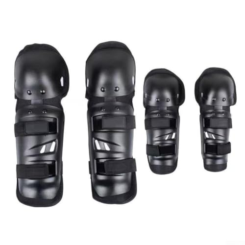 Équipement de protection 4 pièces pour moto avec genouillères et coudes en polyester et EVA pour une résistance aux chocs et un confort optimal