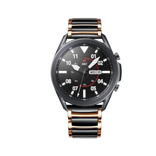 22mm 20mm Z~bN+^Xgbv ɓKSamsung Galaxy Watch 7/6/5/4 Huawei Watch 4/3/GT5 ɓK(Rose gold black,22mm)