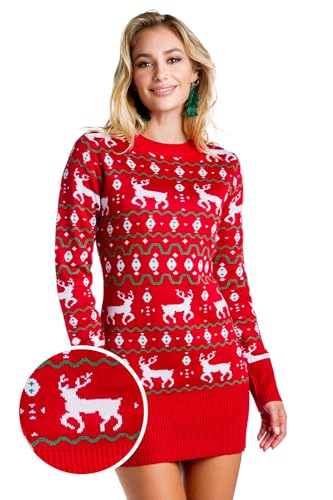Women's Gaudy Garland Sweater Dress3